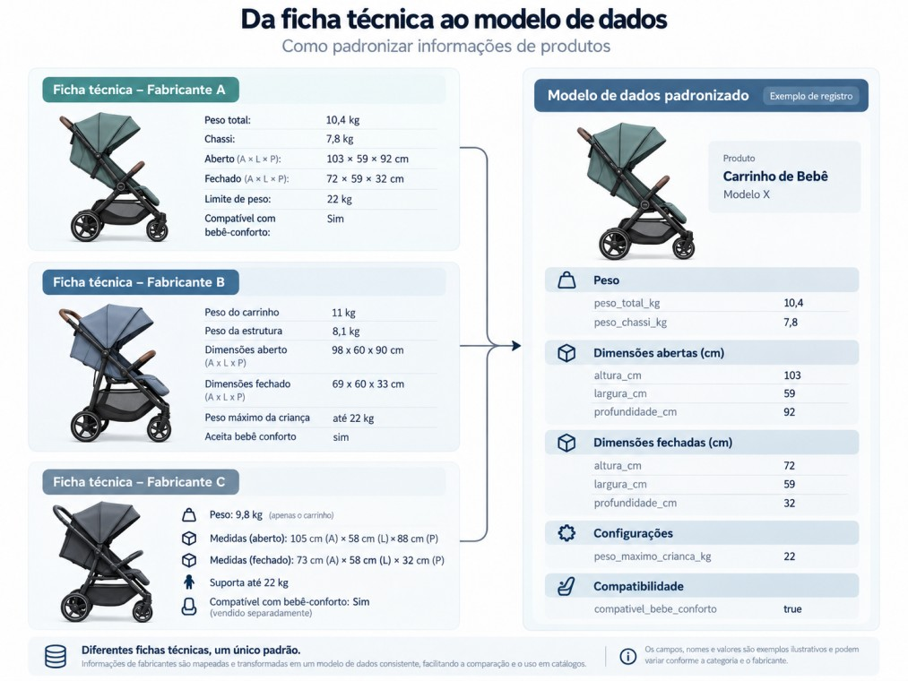 carrinhos em diferentes escalas